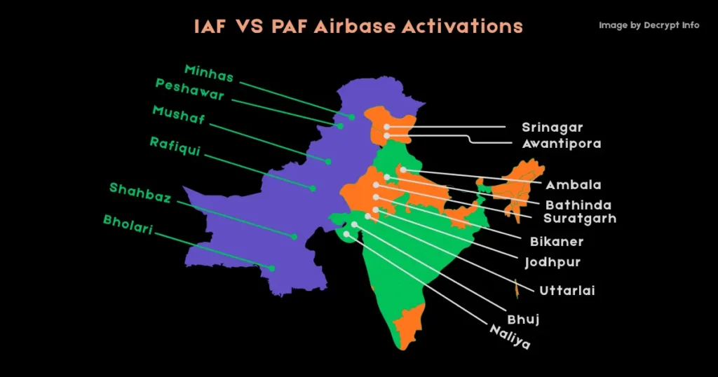 india vs paksitani airbase activataion during may conflict 2025